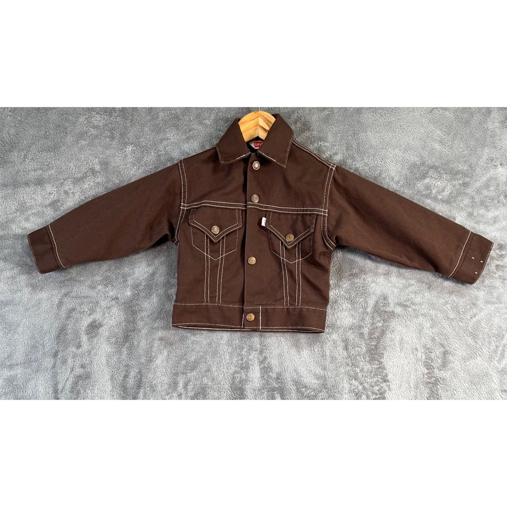 Vintage 1970's Levis Kids Trucker Jacket 5T Brown